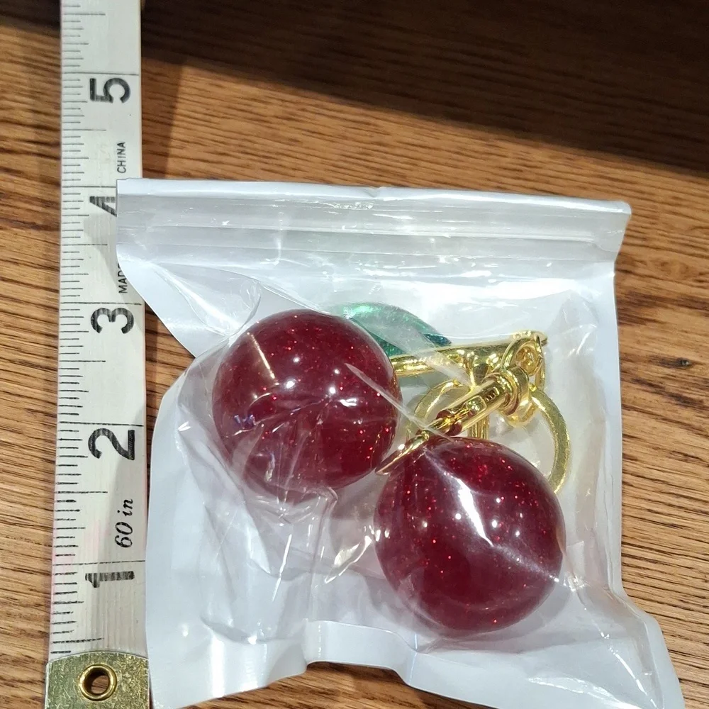 Sparkly Cherry Keychain/Purse Charm
